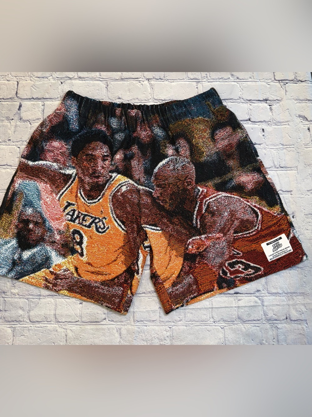 Team us sports club Michael Jordan & Kobe Bryant Tapestry Shorts- Medium EUC